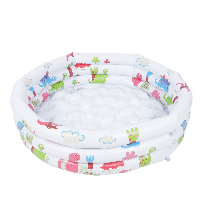 Inflatable Kiddie Pool PVC 31.5 Inch Cartoon Dinosaur Round Outdoor