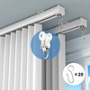 TSBSHum 20 Pack Ceiling Roller, Sliding Curtain Gliders with Wheels,