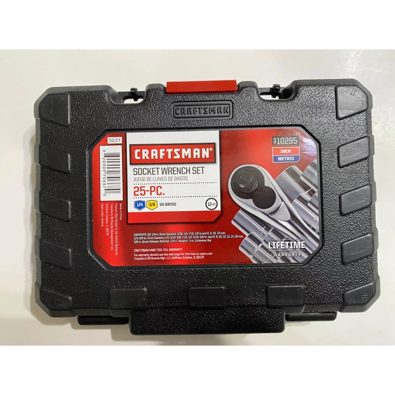 Craftsman NEW Craftsman 25-PC Socket Wrench Set. 1/4 and 3/8