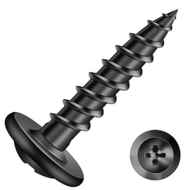 #8 x 3/4" Wood Screw 250Pcs Alloy Steel Standard Thread Truss Head Fast Self Tapping Black Oxide by SG TZH
