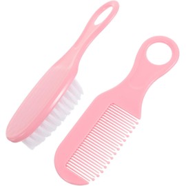 WADY Juego de Cepillo y Peine para Bebés Recién Nacidos - Cepillo de Masaje Suave con Dientes para Cuero Cabelludo