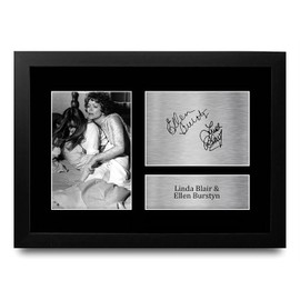 HWC Trading FR A4 Linda Blair & Ellen Burstyn The Exorcist Gifts Printed Signed Autograph Picture for Movie Memorabilia Fans - A4 Framed