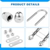 Marine Stern Bow U Bolt,Thread Dia. 1/2’’, Boat 316 Stainless
