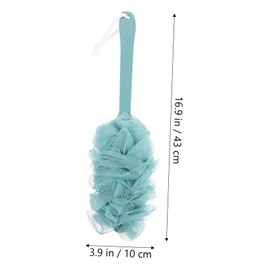 PACKOVE Long Handle Bath Scrubber Brush Nylon Mesh for Shower Deep Cleaning Back Exfoliator Comfortable Bathing Experience Unisex Design Random Color