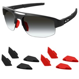 Mryok 2 Pair Nose Piece Nose Pads Replacement for Oakley Mercenary OO9424 Sunglass - Red & Black