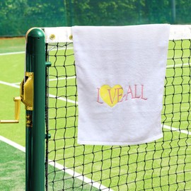 Passion for Tennis Collection Absorbent Pure Cotton 13"x27" Towel with Embroidery (Towel-Pink)