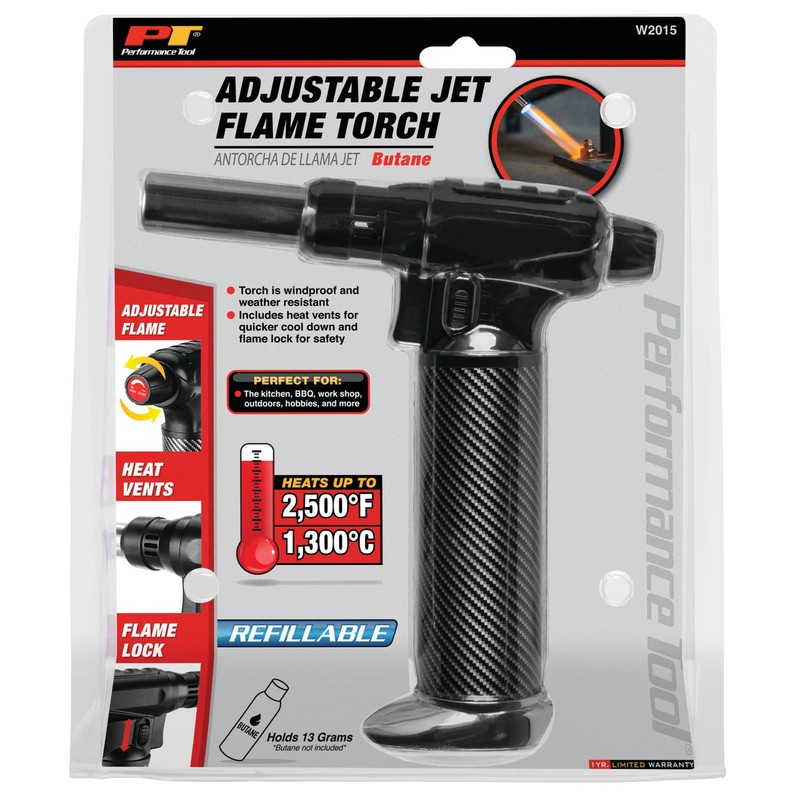 Performance Tool W2015 Adjustable Jet Flame Torch