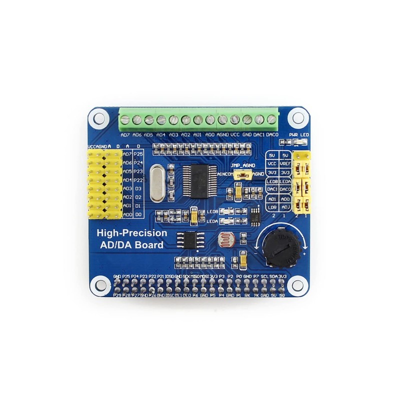 Waveshare Raspberry Pi AD/DA Expansion Sheild Board for Adding High-Precision