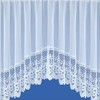 Maple Textiles Jardiniere Net Curtain Plain White with a Lace