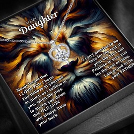 Dazzled By Jade A Necklace for Daughter with a Meaningful Message From Father to Daughter Pendant Jewellery Gift from Dad to Daughter