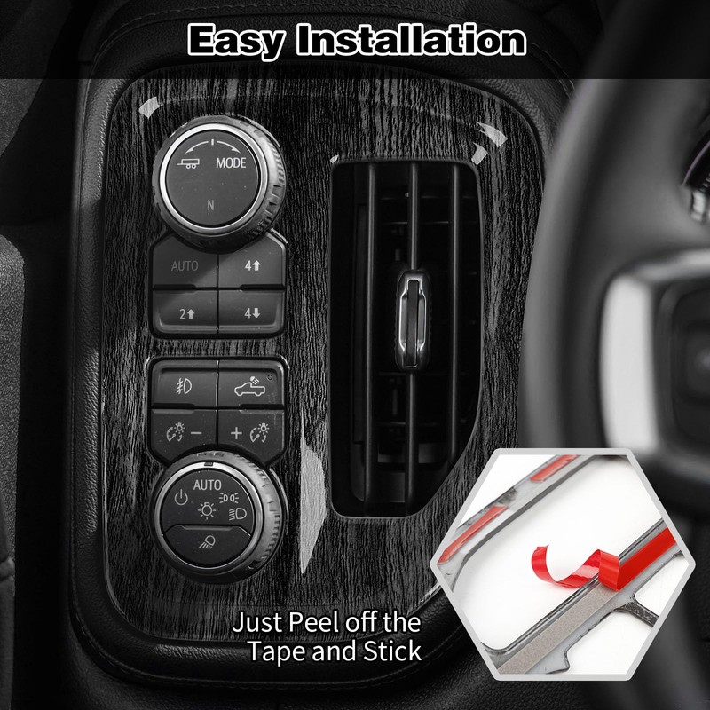 HTHE Carbon Fiber Center Console Dashboard Side Air Vent Panel