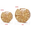 Fashion Bamboo Handbag Handmade Woven Beach bag for Womens