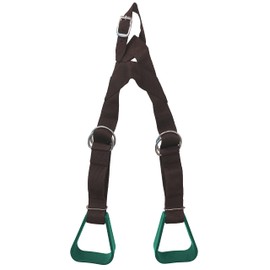 Equitem Heavy Duty Nylon Adjustable Buddy Stirrups (Brown with Dark Teal)