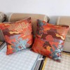 ZUODUTEX 45 x 45 Cm Cushion Covers Orange Embroidery Geometry
