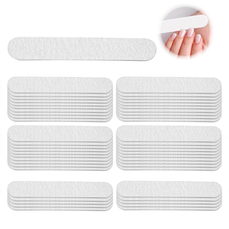 Professional Nail Files 50Pcs 100/180 Grit Disposable Double-Sided Emery Boards