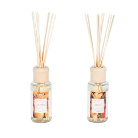 levandeo 2er Set Raumduft 2X 100ml Zimt-Orange Zimt-Apfel Holzstäbchen Lufterfrischer Raumerfrischer