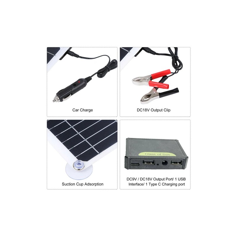 Unbranded 1000W Solar Panel Kit 100A 12V Battery Charger with
