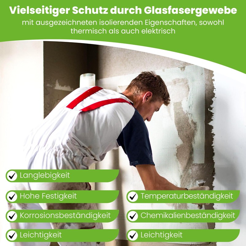 50 m² Plaster Fabric, 110 g/m² Fibreglass Fabric, Reinforcement Fabric