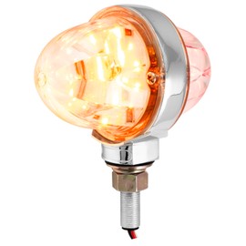 GG Grand General 75198 3" Watermelon Double Face High Power Amber/Red/Clear LED Pedestal Light, 18 LED/Side