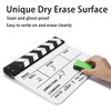 Flexzion Directors Film Clapper Board Film Slate, Acrylic Plastic Dry