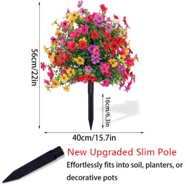 "Artificial Flowers for Indoor & Outdoor Garden Decoration – Faux Daisy with Eucalyptus Leaves, Greenery Plants for Porch, Patio & Home"