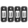 Deadbolt Strike Plate Door Backplate, 1" x 2-1/4" Round Corner