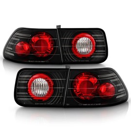 ACANII - For Black 1996-2000 Honda Civic 2Dr Coupe Tail Lights Brake Lamps Left+Right Taillamps Driver Passenger Side
