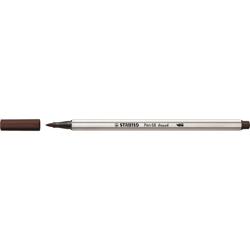 STABILO Set of 3 Felt Tip Pens 68 Brush Brown