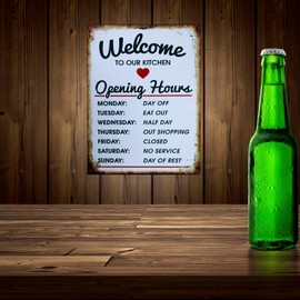 Shawprint VINTAGE STYLE METAL WALL SIGN PLAQUE SHABBY CHIC KITCHEN PICTURE RETRO TIN DECOR (8" x 6")