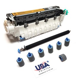 USA Printer Q2436A-MTKv2-USA (Q2436-69007) Maintenance Kit for HP Laserjet 4300 Includes RM1-0101 Fuser, RM1-0699 Transfer Roller, & Tray 1-4 Roller Kit (110V)
