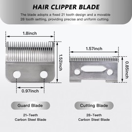 Blade Replacement for Wahl Clipper Blades, for Wahl Precision Replacement Blades, 2 Hole Clipper Blade Replacement for Wahl MC3 Replacement Blades, 2 Packs US Stock