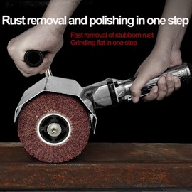 Pneumatic Metal Burnishing Machine,Air Sander Polisher for Wood Stainless Steel Polishing,Surface Conditioning Tool,Wire Drawing,Auxiliary Handle