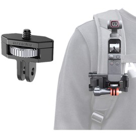 Hensych Universal 1/4" Metal Adapter 360 Rotation Adjustable Aluminium Alloy Adapter Transfer Connector Converter for OSMO Pocket 2/Insta360 One X2/X/SLR Camera,etc