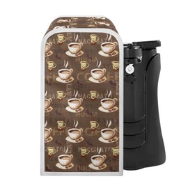 TODIYADDU Brown Coffee Can Opener Cover with Versatile Storage Electric Can Opener Dust Cover for Women Men Dustproof Kitchen Applicance Covers Fits Most Auto Electric Can Openers Nice Gifts