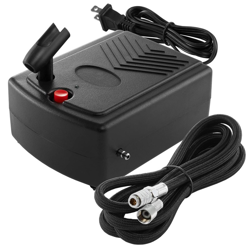 PointZero Multi-Purpose Dual-Action Airbrush Set - Mini Compressor Kit