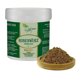 VITAIDEAL Vegan® ROSENWURZ - Wurzel 300g PULVER - RHODIOLA rosea - Tagesportion 1020mg ROSENWURZWURZEL, natürlich, pflanzlich & ohne Zusatzstoffe, Inklusive Messlöffel.