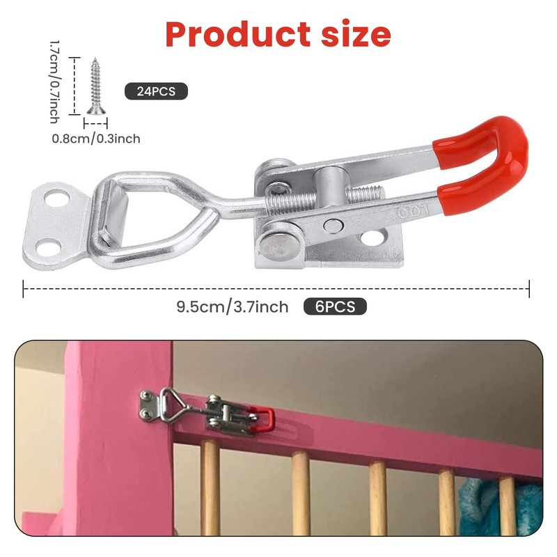 6 Pieces Latches Hardware GH-4001 Toggle Latch Toggle Clamps Draw