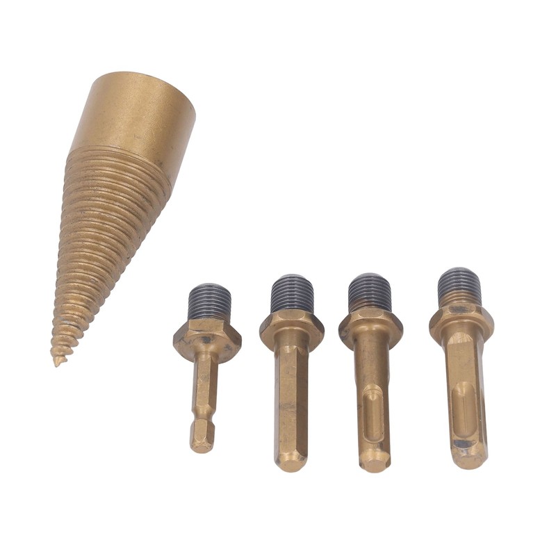 5Pcs Firewood Drill Bit 32mm Wood Log Splitter C45 Steel
