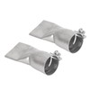 2Pcs Flat Wide Mouth Welding Nozzle, 40mm Stainless Steel Heat