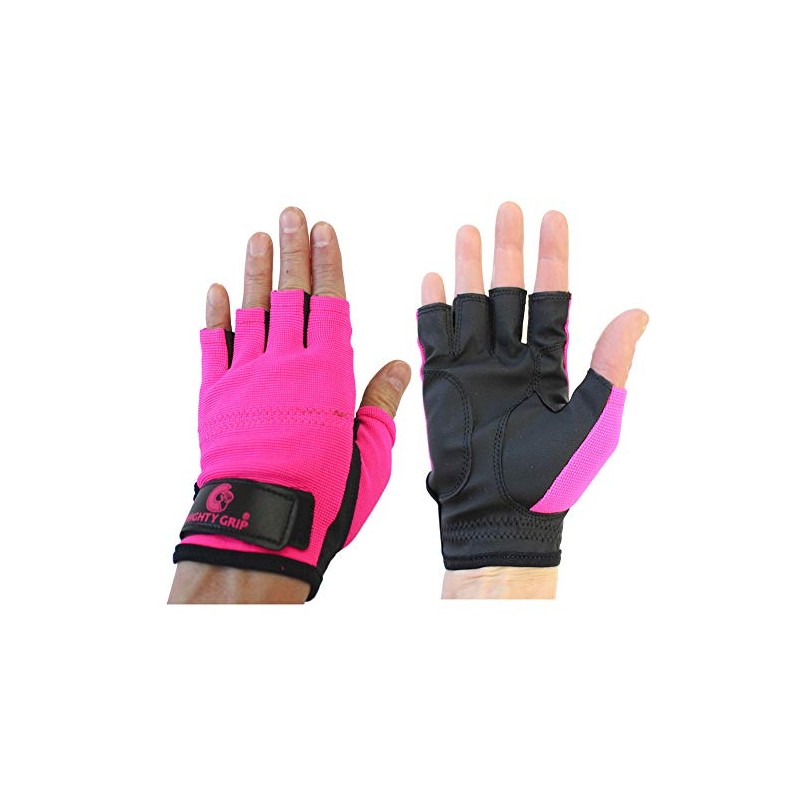 Mighty Grip Non-Tuck Pole Dance Gloves (Hot Pink, M)