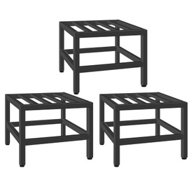 Lilybud--lily Plant Stand Indoor Outdoor, 3 Pcs Heavy Duty Plant Stands Metal Pedestal Stand for Indoor Outdoor, Wrought Iron Flower Stand Display Planter Shelf for Garden Deck Living Room