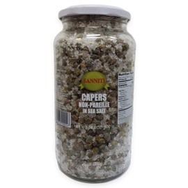 Sanniti Spanish Capers Non-Pareille in Sea Salt, 28.2 Ounce