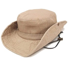 hat-1245 Safari Hat, Large Size, Kids Size, 21.3 - 25.2 inches (54 - 64 cm), Adult & Children, Adventure Hat, UV Wide-Brim Festivals, Outdoor, beige