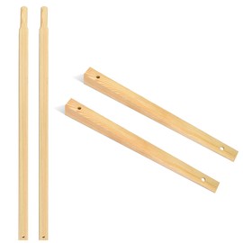 THUIENG Wheelbarrow Replacement Handles 60 Inch Wheelbarrow Handles Kit with 2 Wedge and Pre Drilled Holes