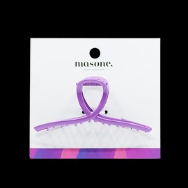 Masone Coloured Metal Loop Hair Claw 11cm Purple