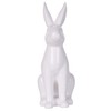 Beliani Rabbit Figurine Rabbit Easter White Ceramic Easter Decoration Rabbit