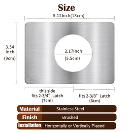 MOSECYOU Door Reinforcement Plate, Door Lock Repair Plate, Door Knob/Lever/Deadbolt Fixing Filler Cover Plate, Satin Thickened (2PCS)