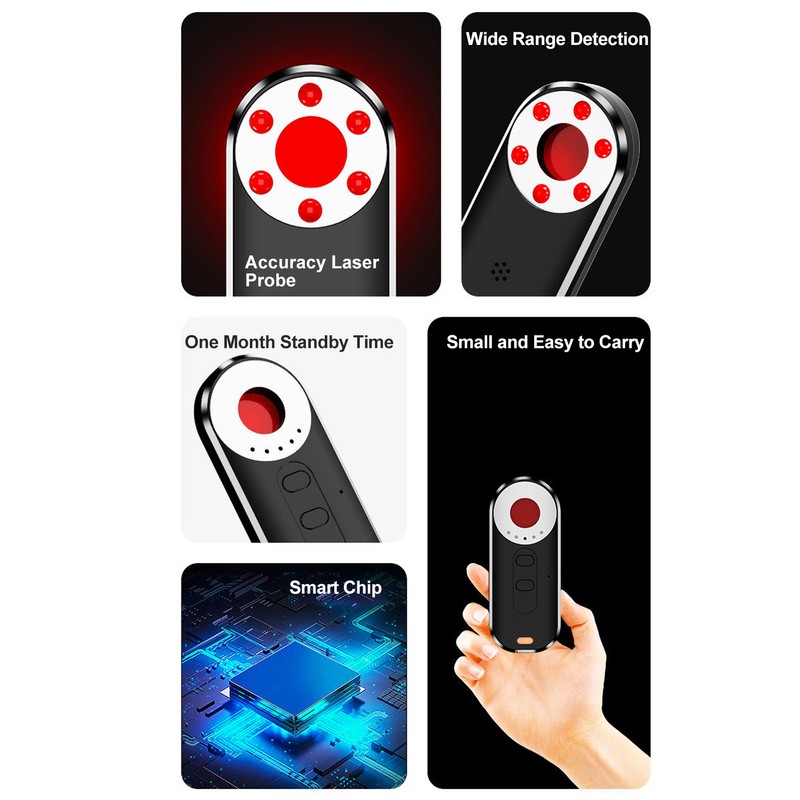 Signal Detector Bug Finder Camera Scanner Rechargeable Detecting Tool for