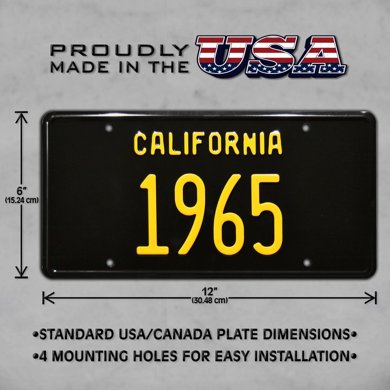 California Vintage Hot Rod | 1965 | Metal Stamped Vanity
