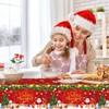 PHOGARY 2 Pcs Feliz Navidad Tablecloths Christmas Tablecloth, Santa Claus